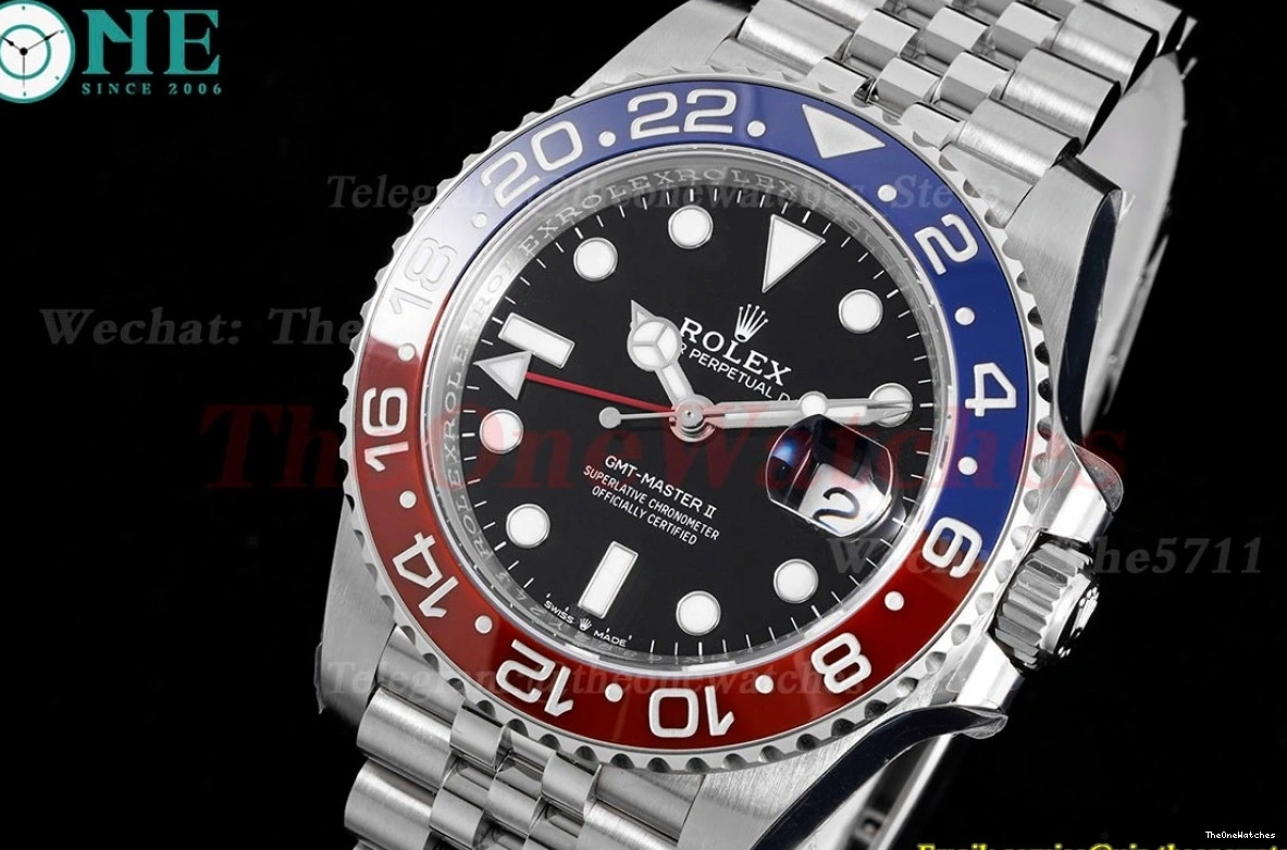 126710 SS VR3285 Pepsi Master 40mm C+F GMT Blue SS V2 II Red 0219